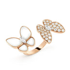 [Marin]TWIN BUTTERFLY DIAMOND MOP RING