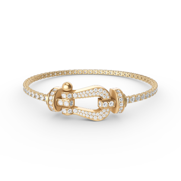 [Marin]FORCE  LARGE HORSESHOE FULL DIAMOND TENNIS BRACELET